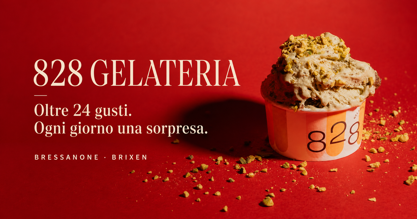828 Gelateria: oltre 24 gusti, ogni giorno una sorpresa